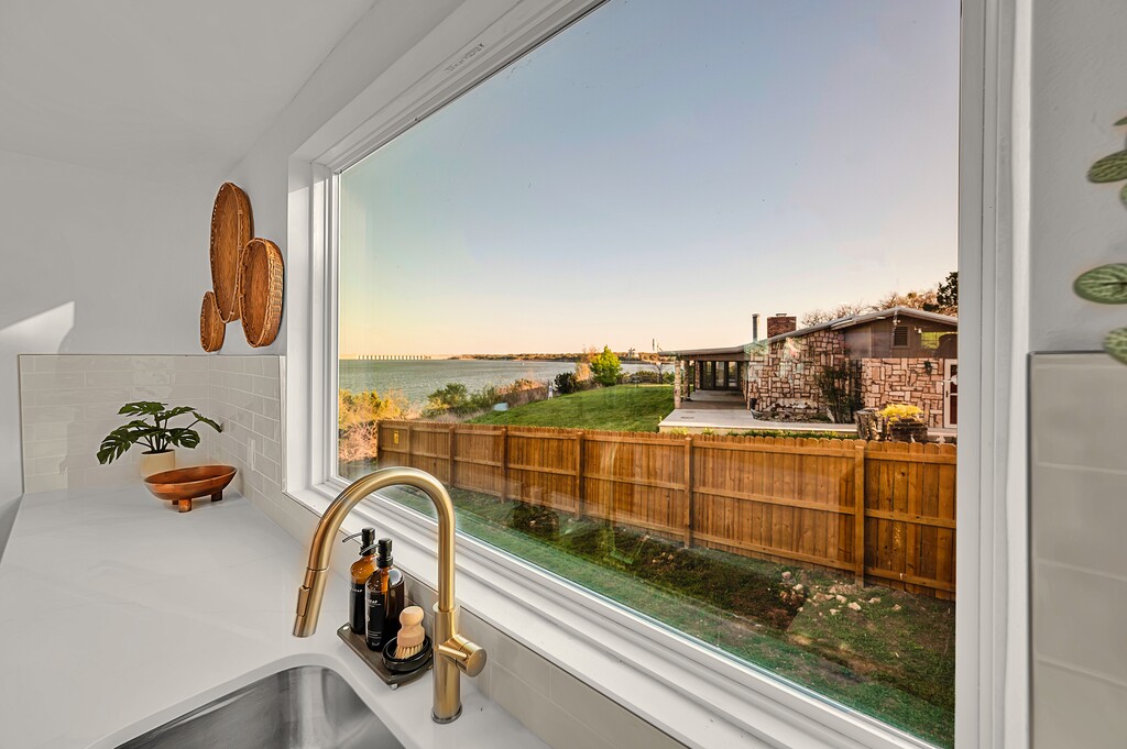 Kitchen sink window — lake view while you cook
